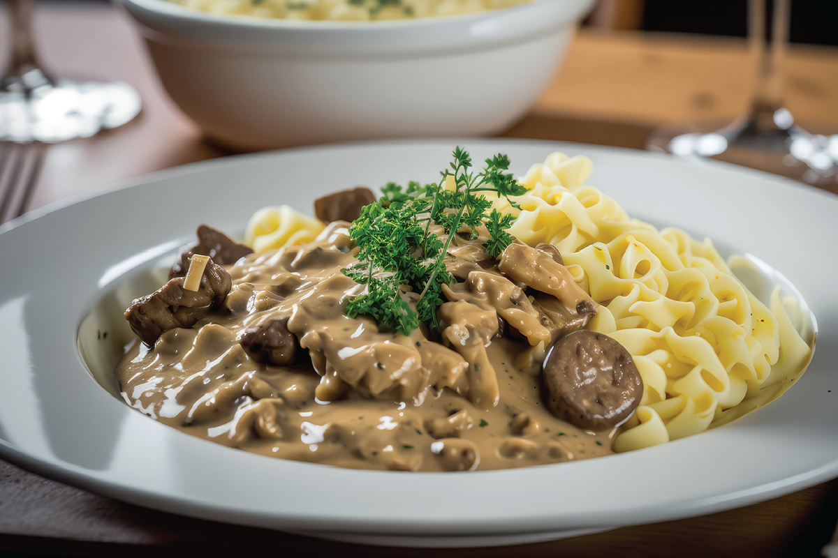 Photo with Beef Fillet Stroganoff